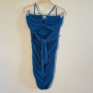 Princess Polly Strapless Blue Dress, NWT, Size 10.